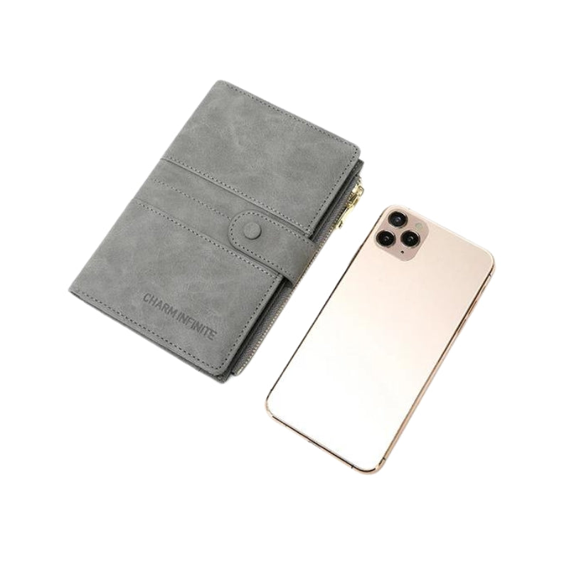leather passport holder - Green - Pink - Red - Grey - Gray - Black - Orange - Brown - Blue