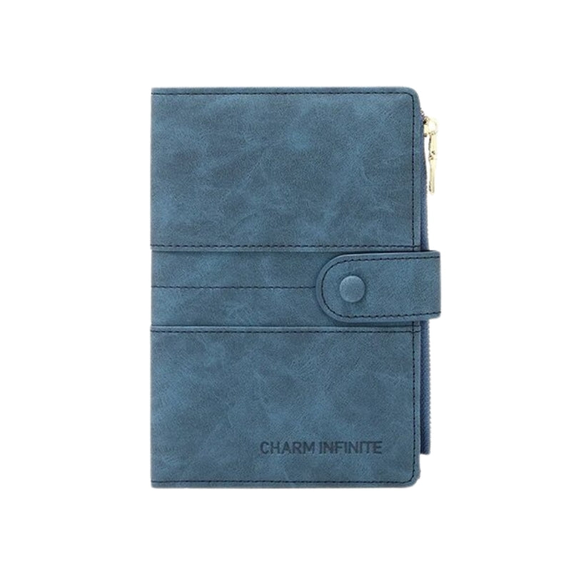 leather passport holder - Blue