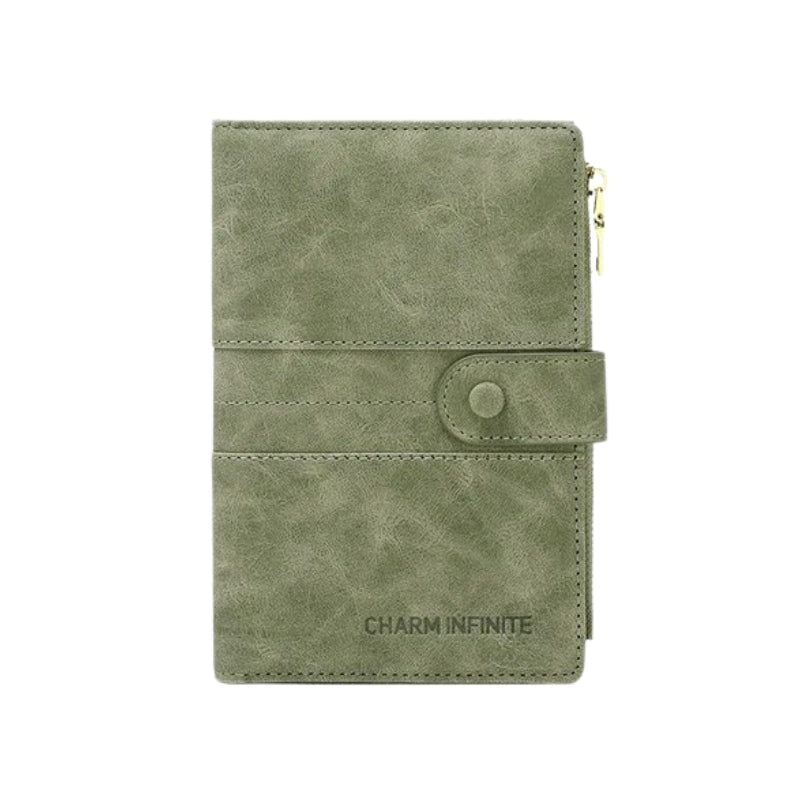 women's leather passport cover - Green