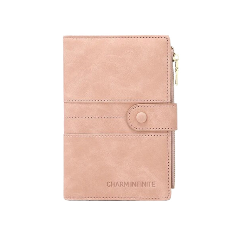 leather passport cover - Pink