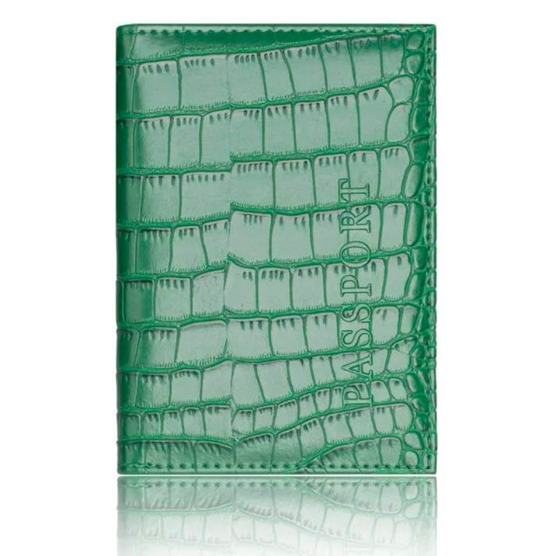 luxury leather passport cover - Green
