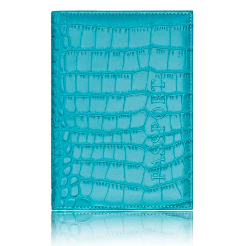 luxury men's passport holder - Turquoise