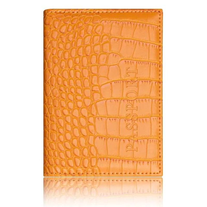 luxury passport holder for women - Orange