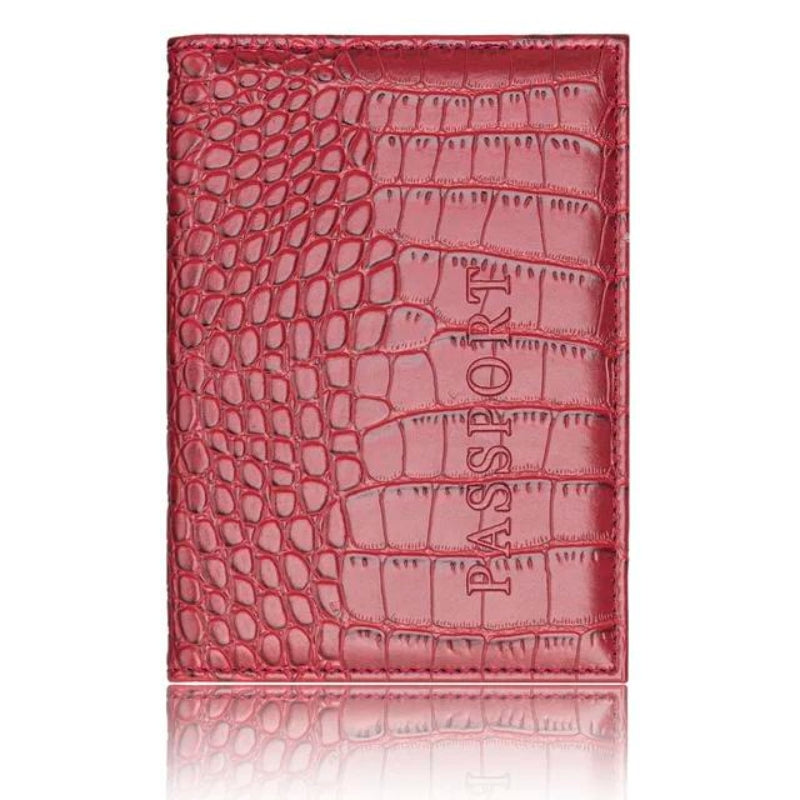 luxury passport holder for men - Red