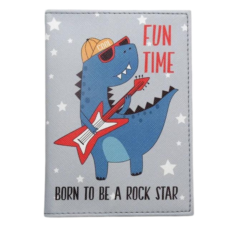 children's passport cover - Grey - Gray