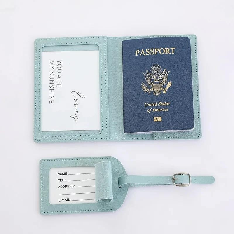 branded passport protector - Pink - Red - Grey - Gray - Black - Brown - Sky Blue - Blue
