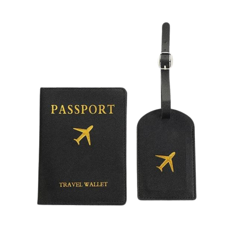 men's passport holder - Black
