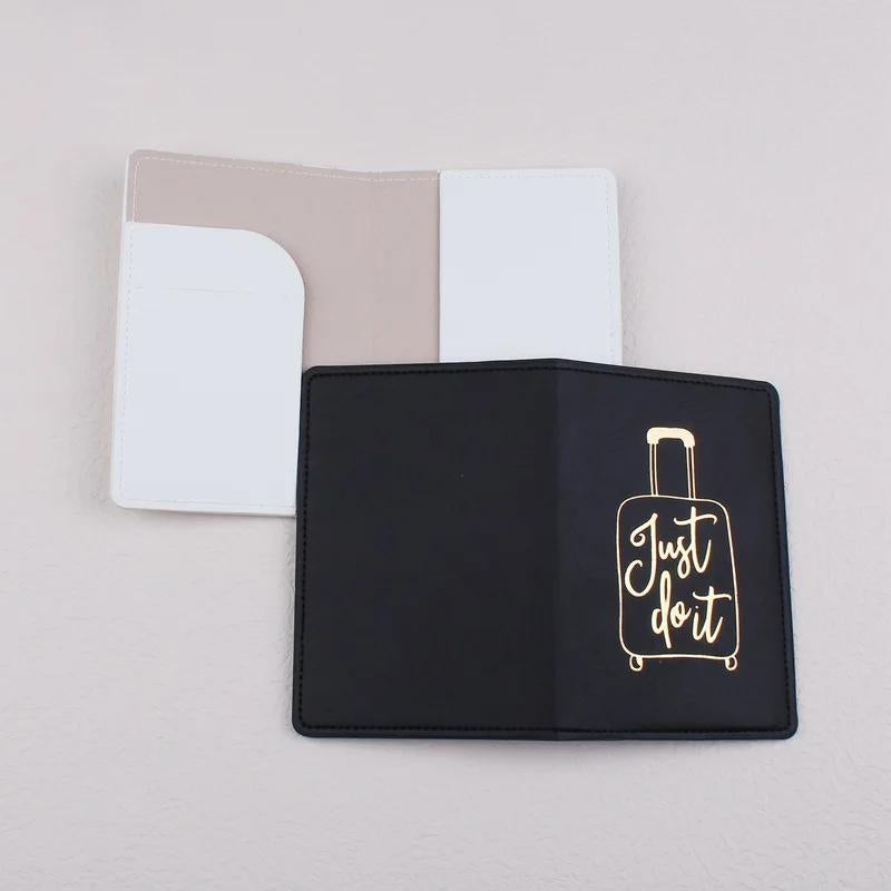 passport holder wallet for women - Black - White