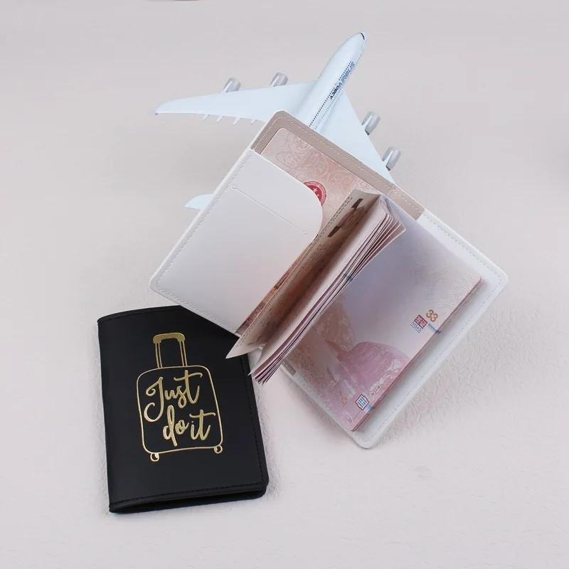 passport cover - Black - White