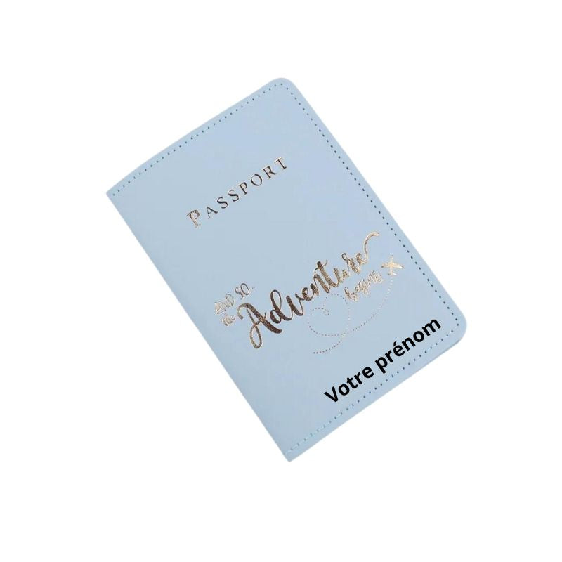 men's leather passport cover - Adventure Pattern - Model 3