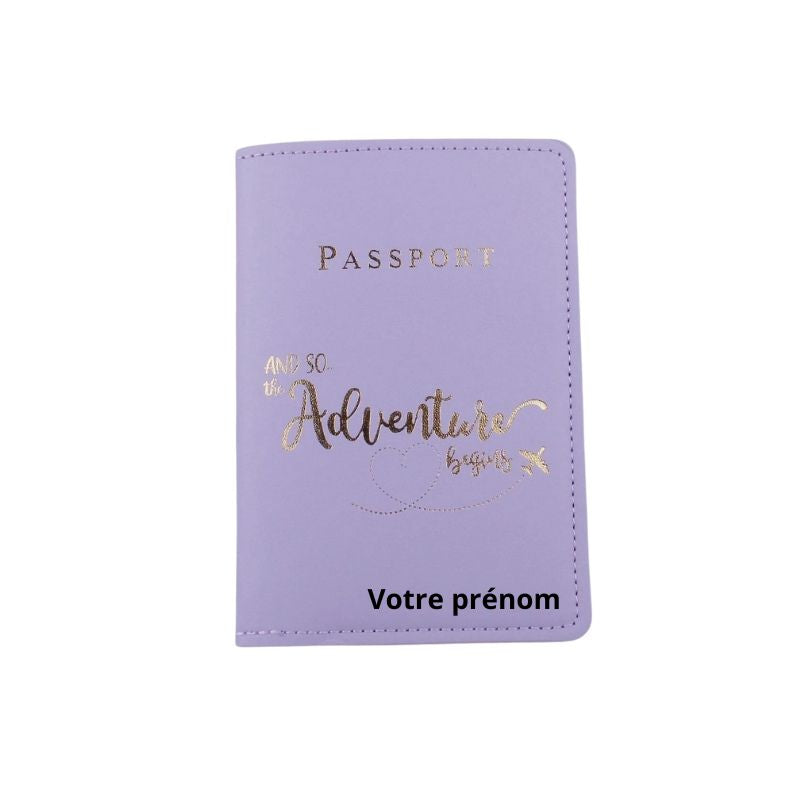 women's leather passport cover - Adventure Pattern - Model 2