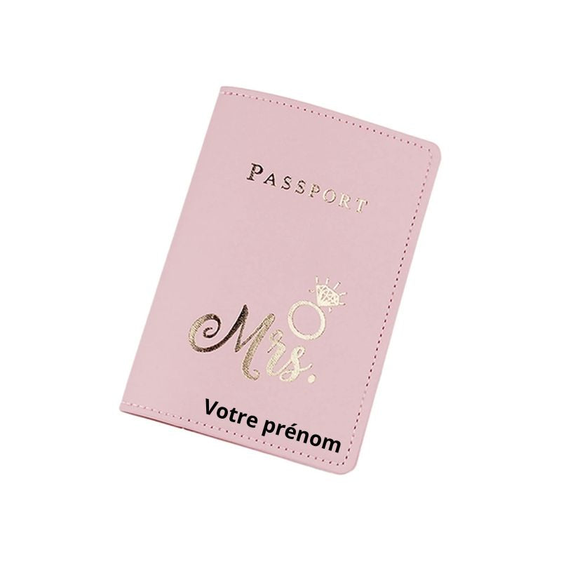 personalized baby passport protector - Mrs Pattern - Model 4