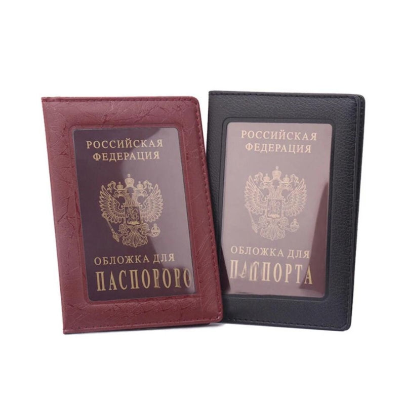 transparent passport protection - Black - Textured Black - Light Brown - Dark Brown - Blue - Sky Blue - Pink - Fuchsia