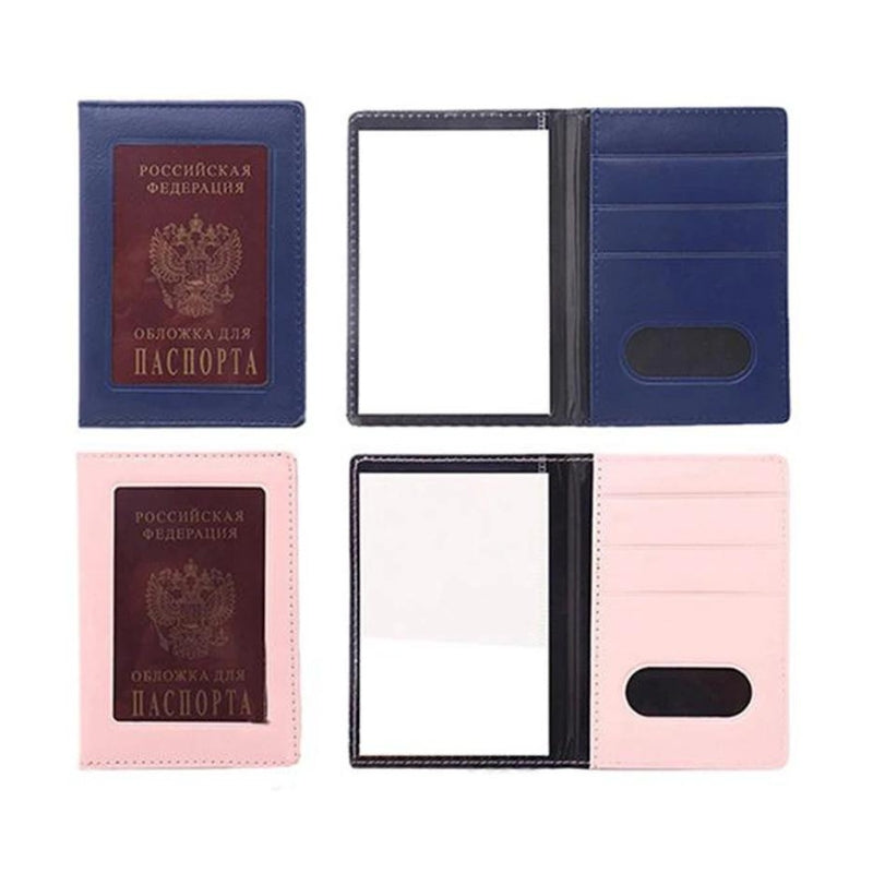 transparent passport pouch - Black - Textured Black - Light Brown - Dark Brown - Blue - Sky Blue - Pink - Fuchsia