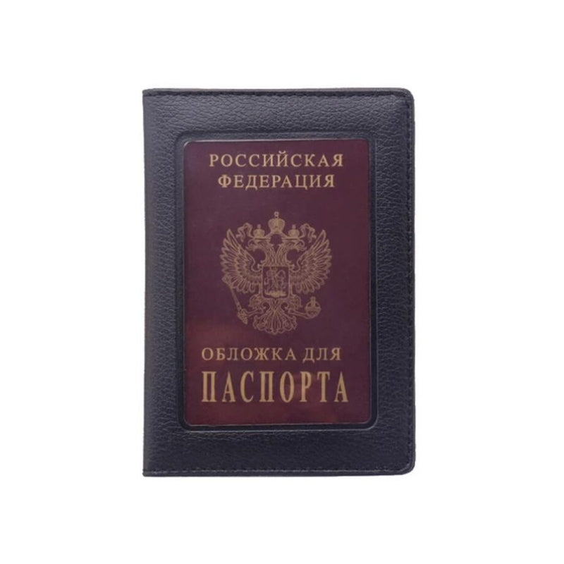 transparent passport holder - Black