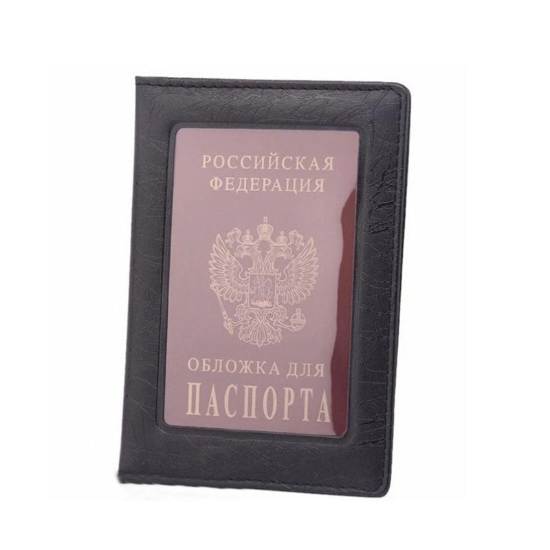 passport pouch - Textured Black