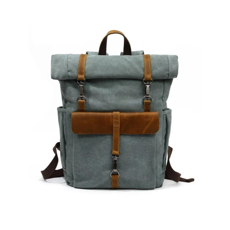 vintage canvas backpack - Blue