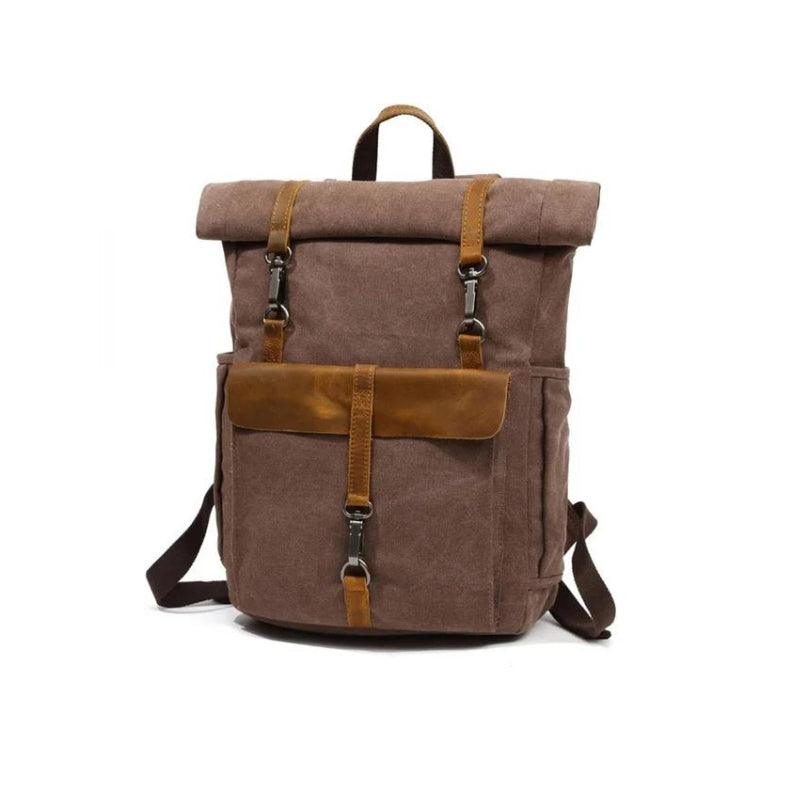 men's canvas backpack - Brown