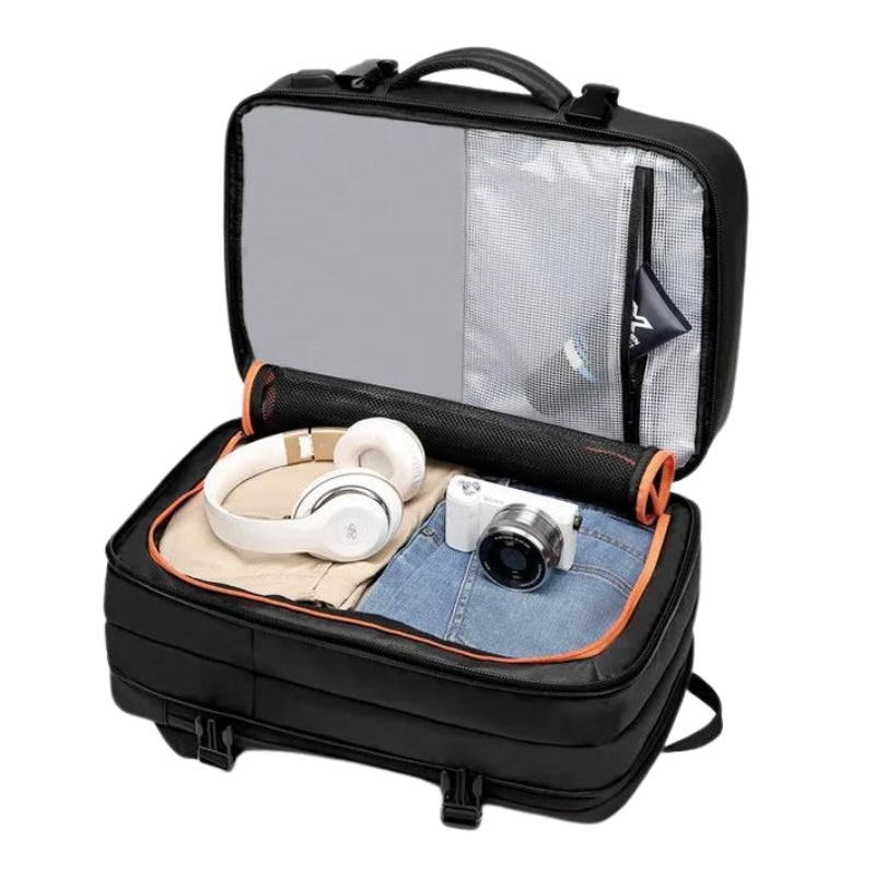 expandable travel backpack - Black - Grey - Gray - Blue - Green