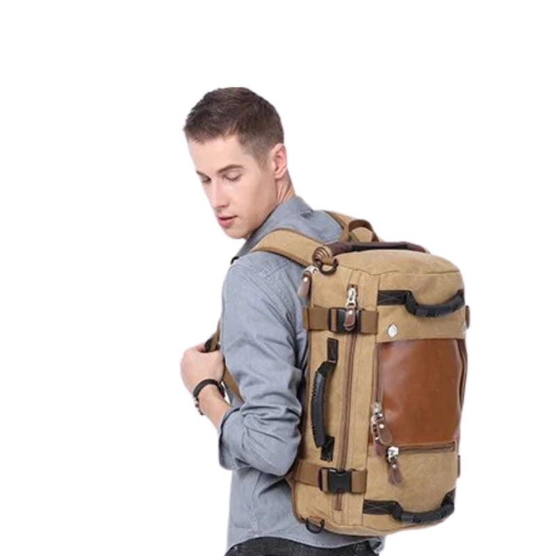 vintage canvas travel bag - Black - Army green - Khaki