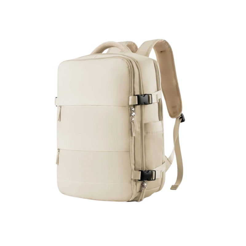 women's designer backpack - Expandable Beige