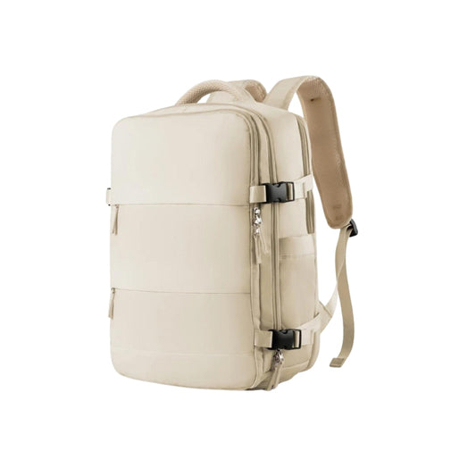 women's designer backpack - Expandable Beige