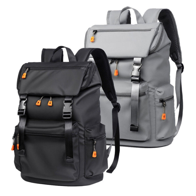 designer waterproof backpack - Black - Grey - Gray