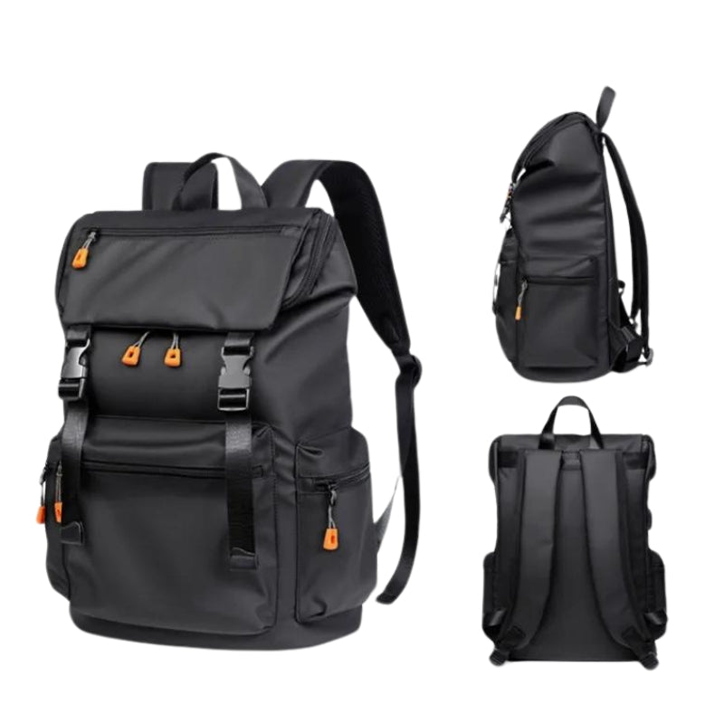 waterproof bag close up zip closure - Black - Grey - Gray