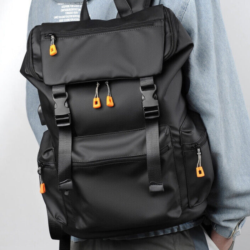 waterproof laptop backpack - Black - Grey - Gray