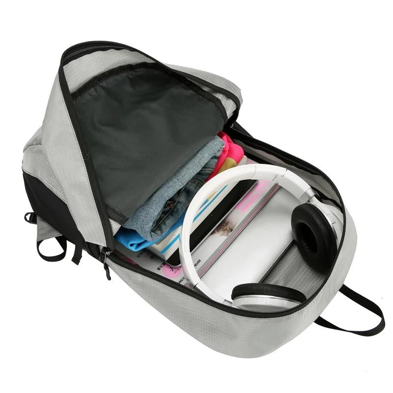 foldable backpack - Orange - Purple - Dark grey - Dark gray - Light grey - Light gray - Army green - Navy blue - Black - Sky blue