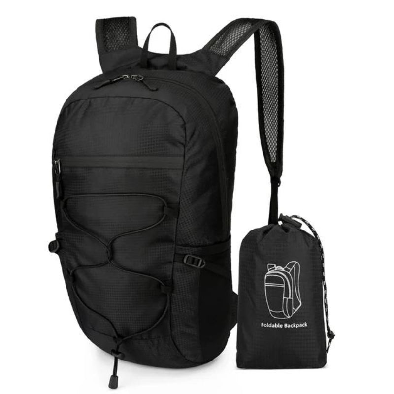 foldable backpack women - Black