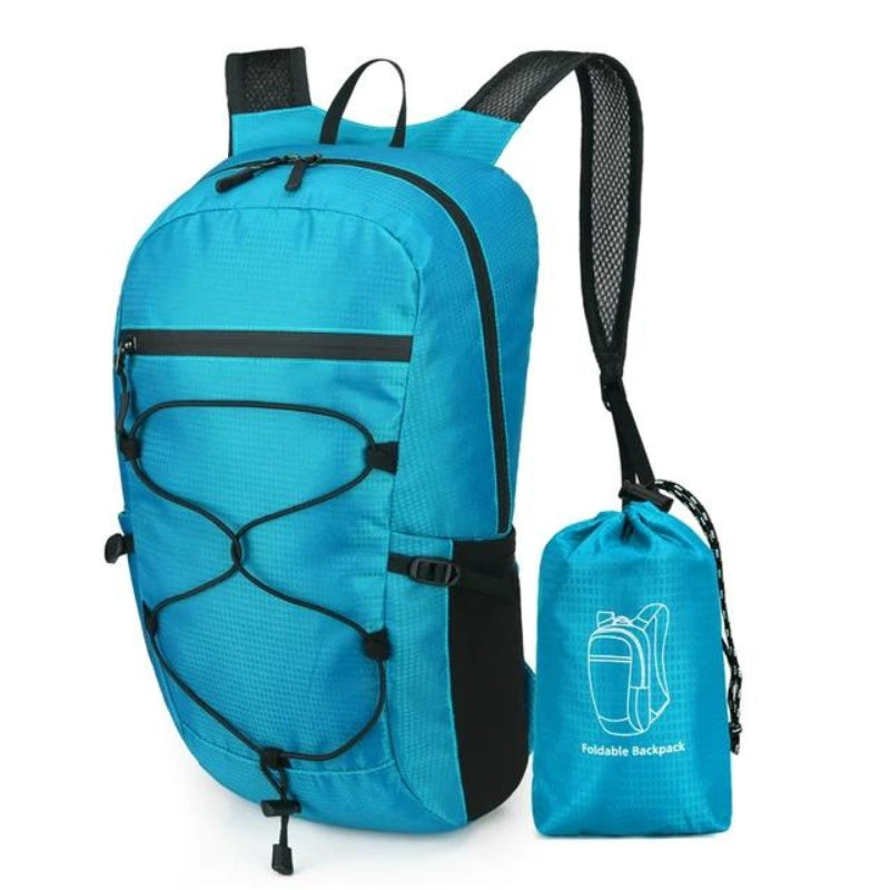 foldable travel backpack - Sky blue
