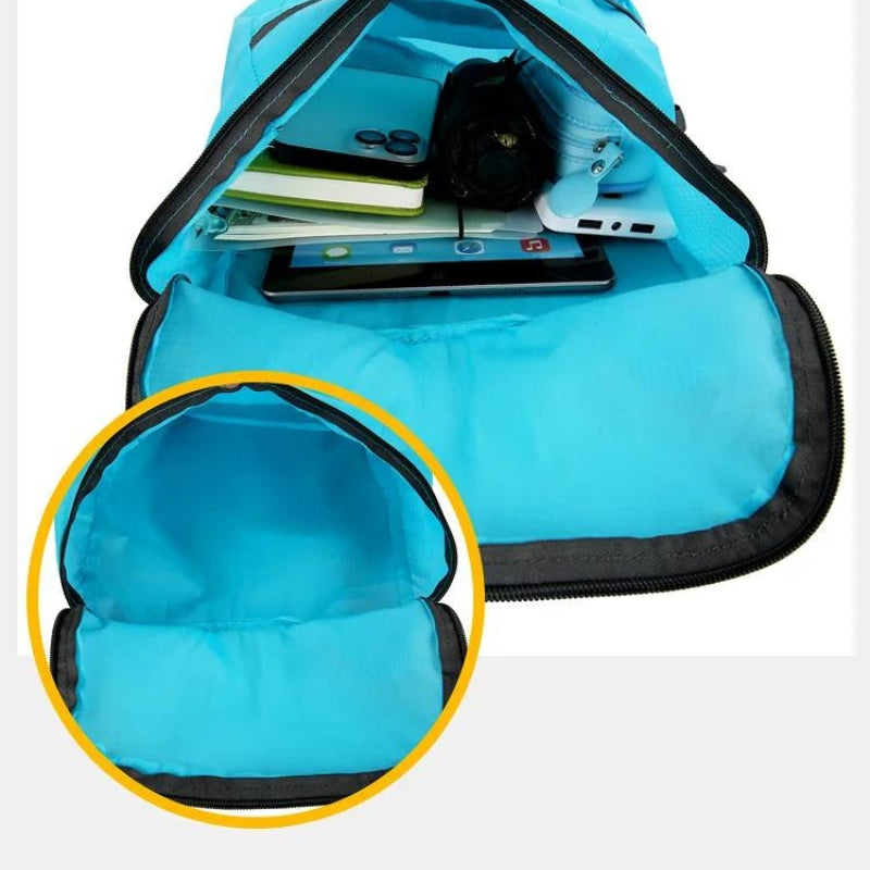 waterproof foldable backpack - Black 1 - Black 2 - Blue - Fuchsia - Grey - Gray - Sky Blue - Neon green