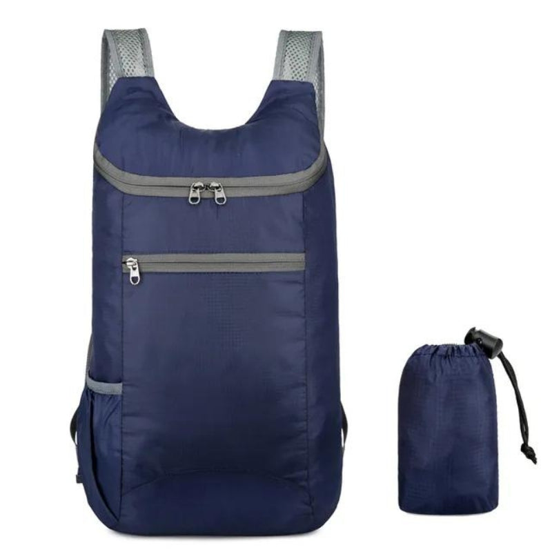 foldable nylon backpack - Blue