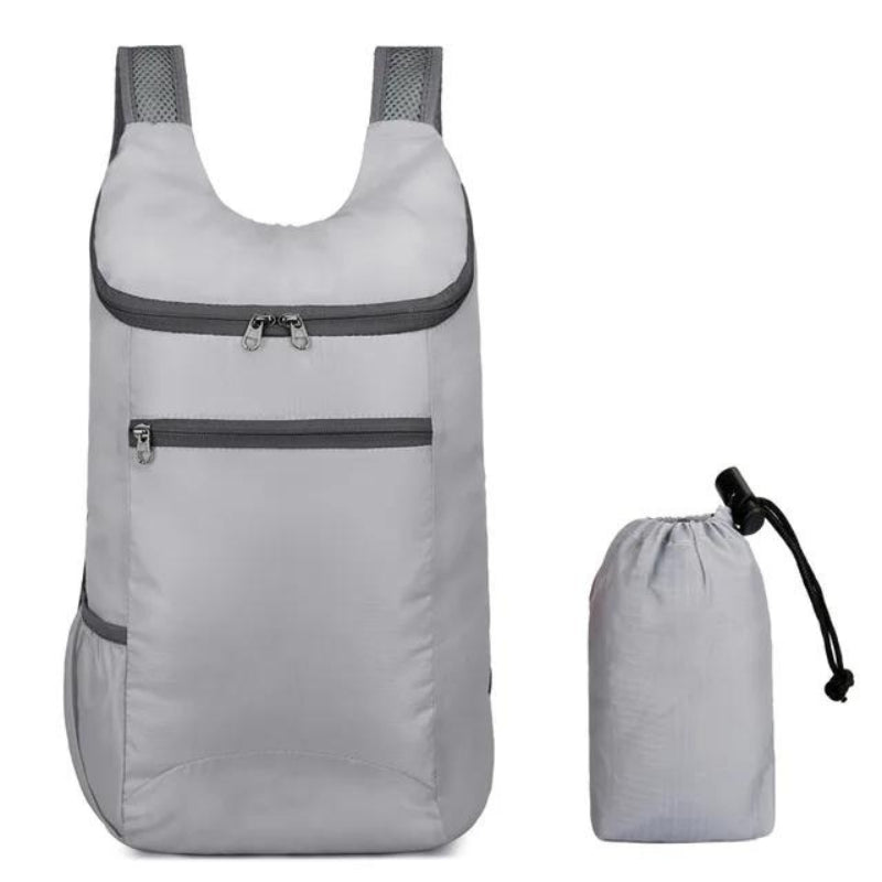 foldable backpack women - Grey - Gray