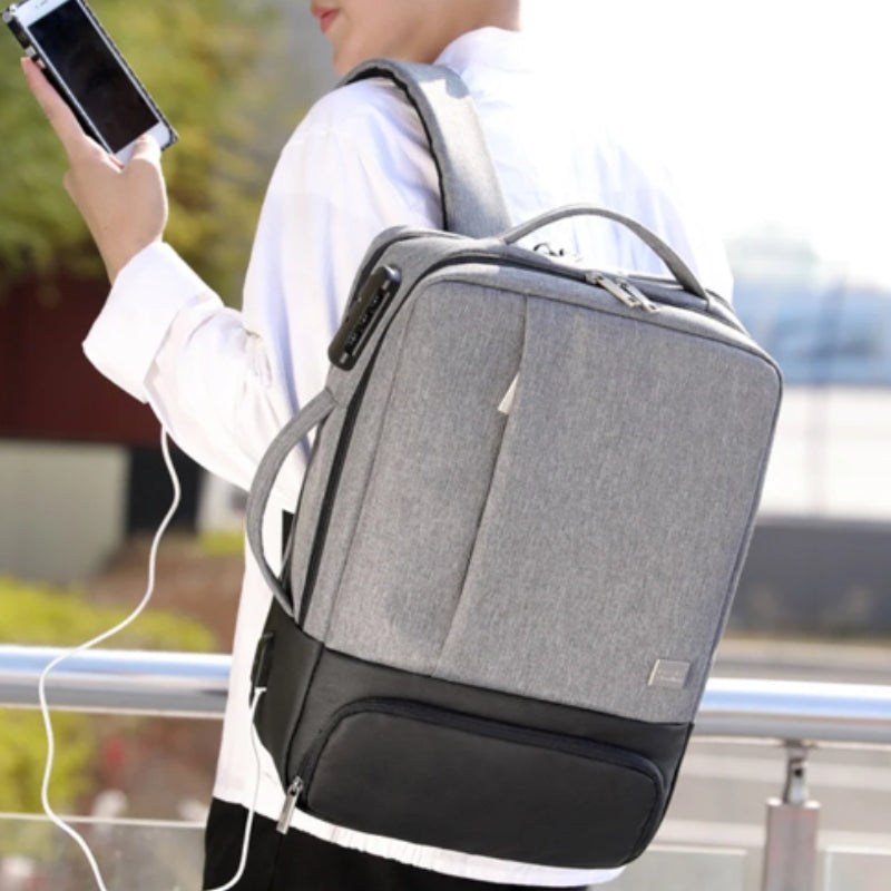 anti-theft laptop pc backpack - Black - Blue - Grey - Gray