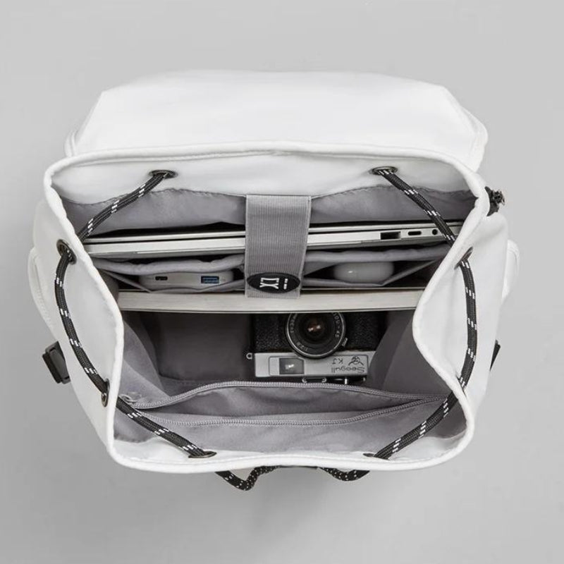 trendy laptop backpack women - White - Black - Brown - Blue