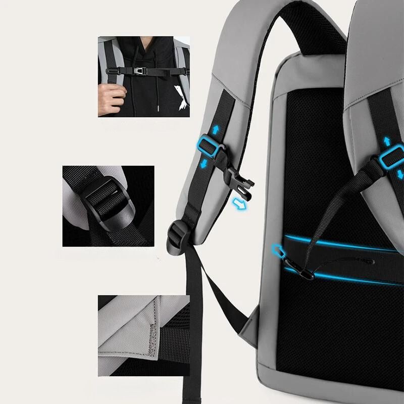 hard backpack for computer - White - Black