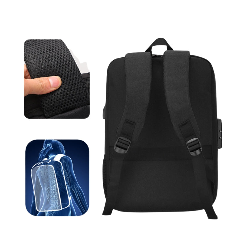 security backpack strap details - Grey - Gray - Black - Blue