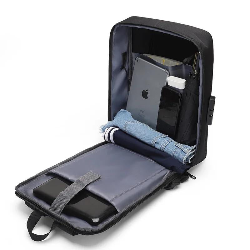 secure backpack for men - Grey - Gray - Black - Blue