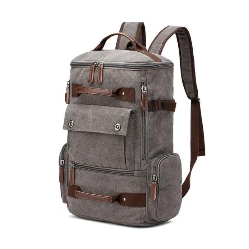 vintage ethnic backpack - Grey - Gray