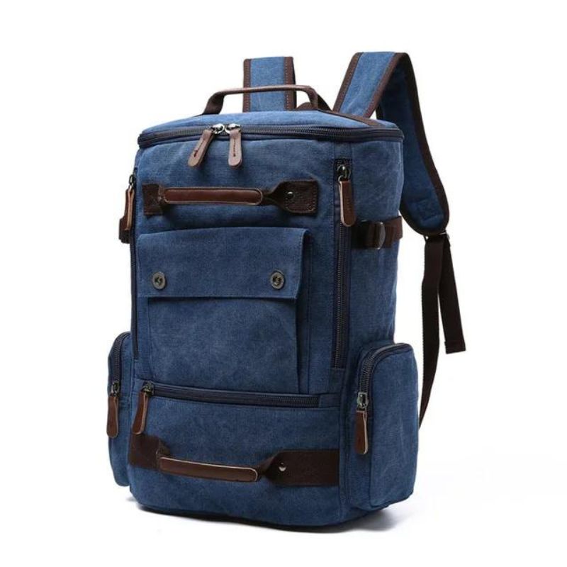 vintage briefcase backpack - Blue