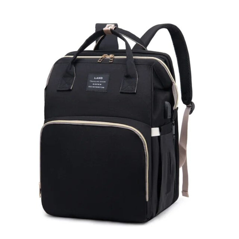 baby crib diaper bag - Black