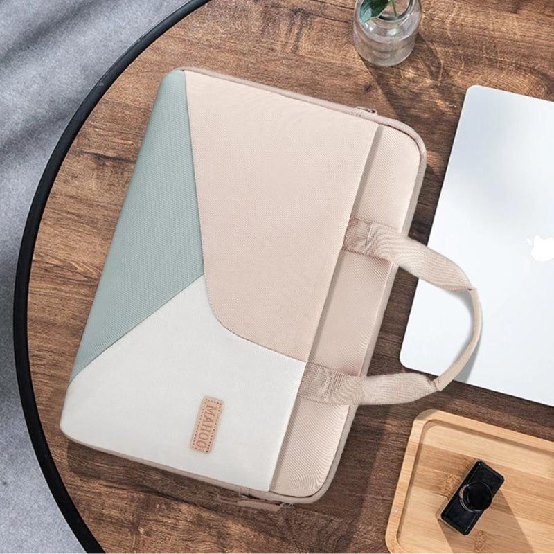 women's laptop bag - Beige - Beige with Small Pouch