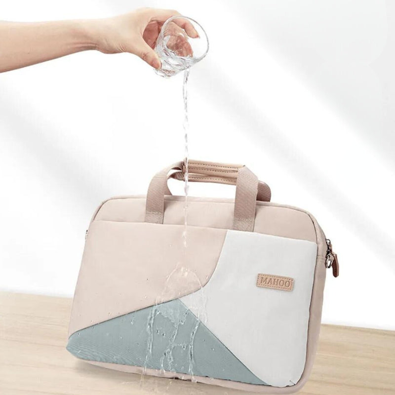 computer bag for women - Beige - Beige with Small Pouch