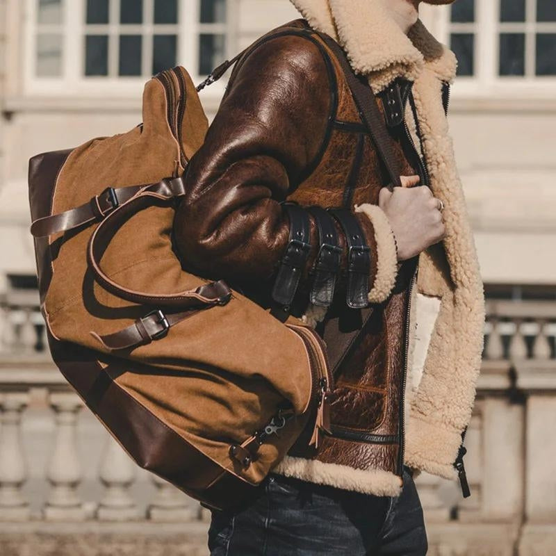 travel canvas bag - Grey - Gray - Black - Brown - Green - Blue