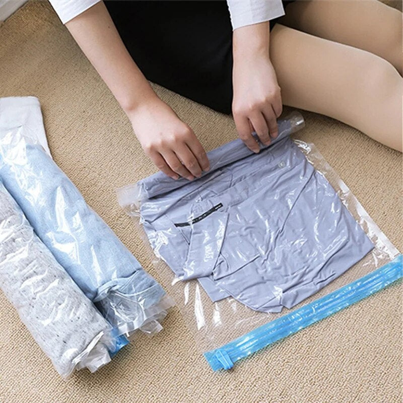 travel compression bag without vacuum - 5 Pieces - Set of 8 Pieces