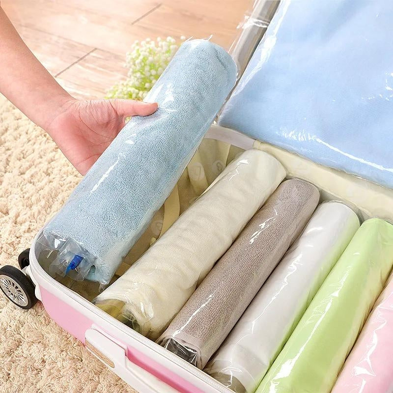 vacuum-free travel compression bag towel rolls - 5 Pieces - Set of 8 Pieces