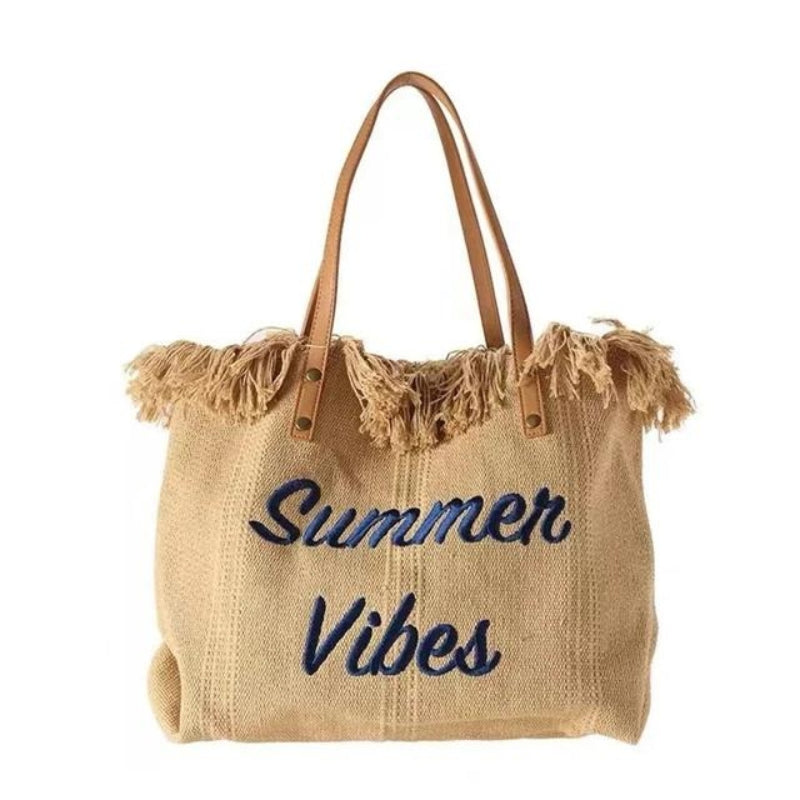 luxury beach bag - Beige