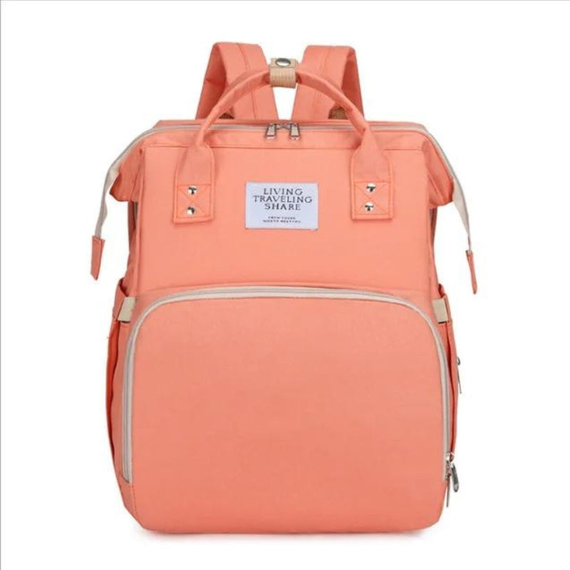 diaper bag backpack crib - Orange